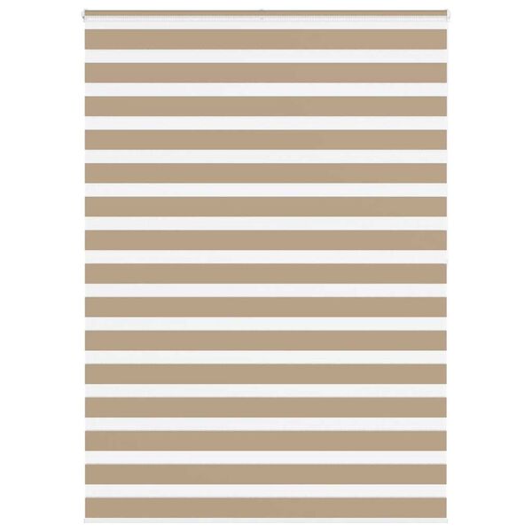 vidaXL Zebra Blind Sand Brown 165x200 cm Fabric Width 160.9 cm Polyester