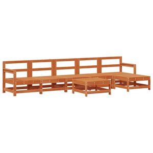 vidaXL Garden Lounge Set 6 pcs Wax Brown Solid Pine Wood