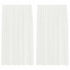 vidaXL Voile Curtains with Rod Pockets 2 pcs White