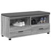 vidaXL Hall Bench with Cushion Grey Sonoma 100 x 38 x 46 cm
