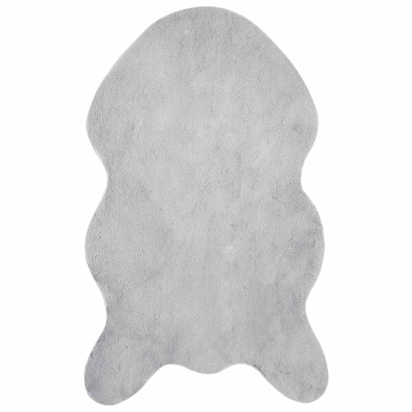 vidaXL Faux Rabbit Fur Rug Olite Grey 50 x 80 cm Polyester