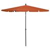 vidaXL Garden Parasol with Pole 210x140 cm Terracotta