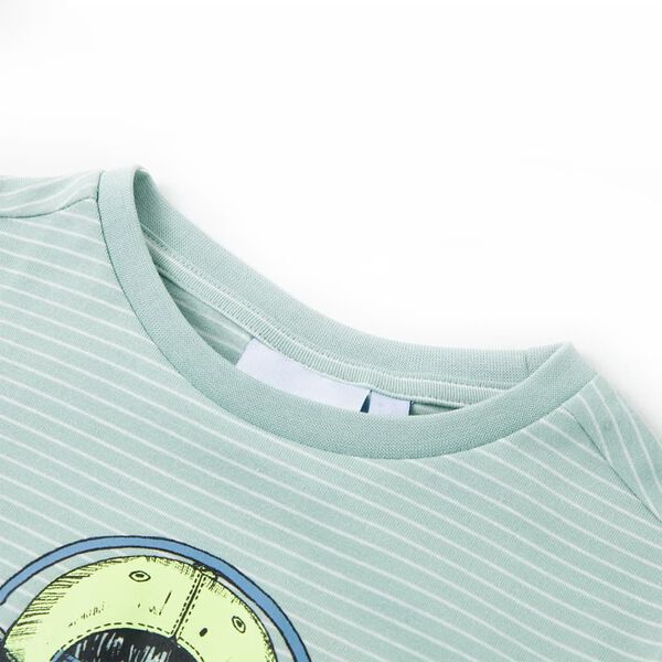 Kids' T-shirt with Stripes Light Mint 116
