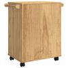 vidaXL Kitchen Trolley FLORO Wax Brown 72.5 x 45 x 80 cm