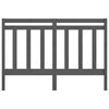 vidaXL Bed Headboard Grey 126x4x100 cm Solid Wood Pine
