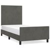 vidaXL Bed Frame without Mattress Dark Grey 80x200 cm Velvet