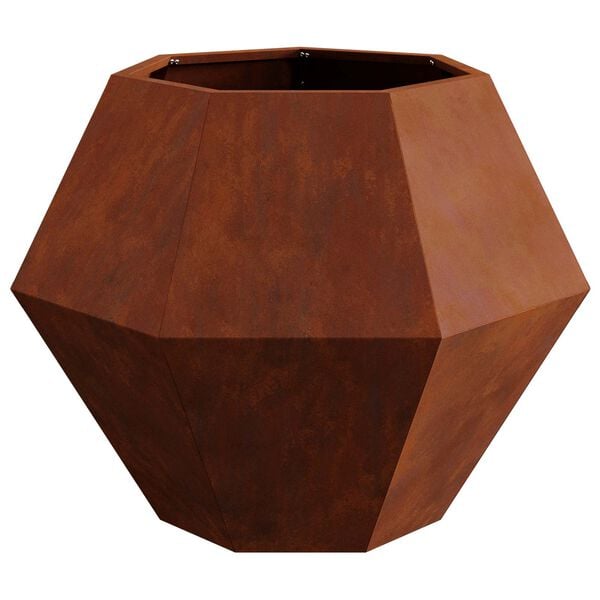 vidaXL Planter Rusty 75 x 75 x 60 cm Weathering Steel