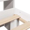 vidaXL Bookcase Bed without Mattress White 120x190 cm Small Double Solid Wood Pine