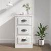 vidaXL Sideboard High Gloss White 36x35.5x67.5 cm Engineered Wood