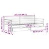 vidaXL Daybed with Drawers without Mattress White 90x200 cm Solid Wood