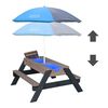 AXI Sand and Water Picnic Table Nick with Umbrella Anthracite and Grey