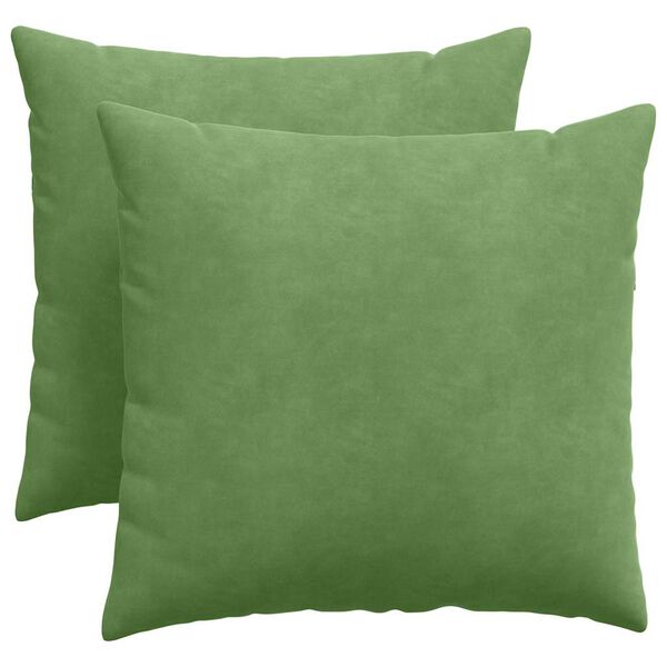 vidaXL Sofa Pillows 2 pcs Light Green 50 x 50 cm Corduroy Fabric