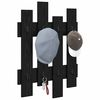 vidaXL Wall-Mounted Coat Rack Black Oak 60 x 3 x 82 cm Engineered wood