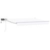 vidaXL Manual Retractable Awning with LEDs White 3 x 2.5 m