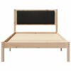 vidaXL Bed Frame with Upholstered Headboard Black 100 x 200 cm