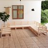 vidaXL 9 Piece Garden Lounge Set Solid Wood Pine