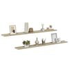 vidaXL Wall Shelves 2 pcs White and Sonoma Oak 115x9x3 cm