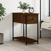 vidaXL Bedside Cabinet Brown Oak 30x60x60 cm Engineered Wood