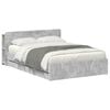 vidaXL Bed Frame with Storage Concrete Grey 150 x 200 cm