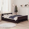 vidaXL Bed Frame without Mattress Dark Brown 160x200 cm Solid Wood