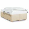 vidaXL Bed Frame without Mattress Cream 120x190 cm Small Double Fabric