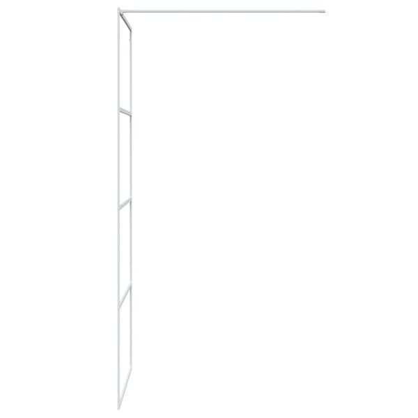 vidaXL Walk-in Shower Wall White 80x195 cm Clear ESG Glass