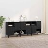 vidaXL Sideboards 3 pcs Black Oak 60 x 35 x 70 cm Engineered Wood