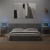 vidaXL Bed Headboard with Cabinets Concrete Grey 240 cm Engineered Wood