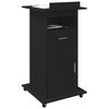 vidaXL Podium with Drawer Black Oak 55 x 55 x 107 cm Engineered Wood