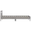 vidaXL Bed Frame without Mattress with LED Lights Grey Sonoma 100x200 cm