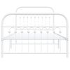 vidaXL Metal Bed Frame without Mattress with Footboard White 100x200cm