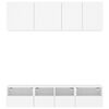 vidaXL 5 Piece TV Wall Units White Engineered Wood