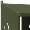 vidaXL Chicken Nesting Box with 4 Compartments Olive Green Metal