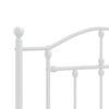 vidaXL Metal Bed Frame without Mattress with Footboard White 75x190cm