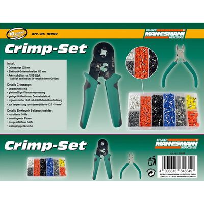 Brüder Mannesmann 1202 Piece Crimping Pliers Set | vidaXL.co.uk 