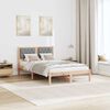 vidaXL Bed Frame Light Grey 120 x 190 cm Solid Pine Wood