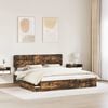 vidaXL Storage Bed with Drawer Smoked Oak 180 x 200 cm Engineered Wood