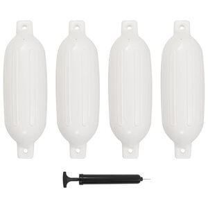vidaXL Boat bumpers White 58.5 x 16.5 cm PVC