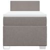 vidaXL Box Spring Bed with Mattress Taupe 100x200 cm Fabric
