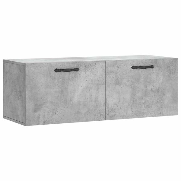 vidaXL Wall Cabinet Concrete Grey 100x36.5x35 cm Engineered Wood