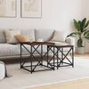 vidaXL Nesting Coffee Tables 2 pcs Brown Oak Engineered Wood
