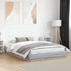 vidaXL Bed Frame with LED without Mattress Grey Sonoma 160x200 cm