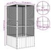 vidaXL Bird Cage Grey 111x107x211.5 cm Galvanised Steel