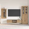 vidaXL TV Cabinet Set with Drawer FLORIN Artisan Oak Engineered Wood