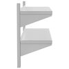 vidaXL 2-Tier Wall Shelf 100x30x60 cm Silver Stainless Steel
