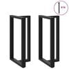 vidaXL Bar Table Legs T-Shaped&nbsp;2 pcs Black 60x35x(100-101) cm Steel