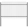 vidaXL Garden Fence Grey 5.1 x 0.8 m Powder-coated steel