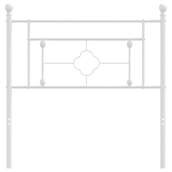 vidaXL Metal Replace Headboard White 100 cm