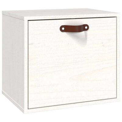 vidaXL Wall Cabinet White 40x30x35 cm Solid Wood Pine