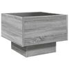 vidaXL Bedside Table with Infinity LED Grey Sonoma 40x40x30 cm